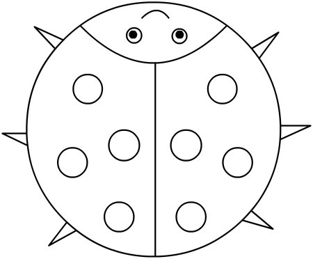 Божья коровка трафарет