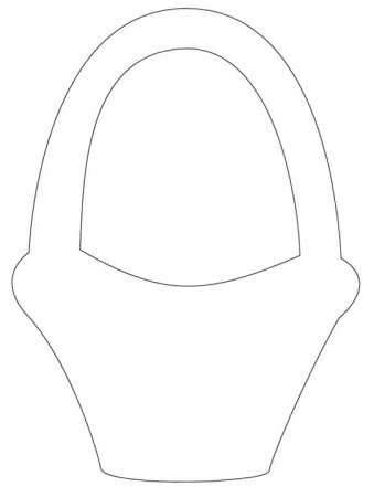 Трафарет корзинки для аппликации
