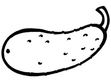 Огурец раскраска для детей 2-3 лет