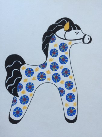 Дымковский конь в старшей группе