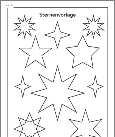 Трафарет звезд разных размеров для вырезания (48 фото)