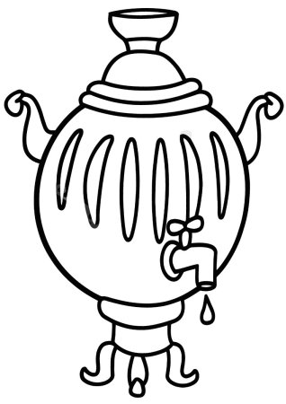 Тульский самовар для срисовки