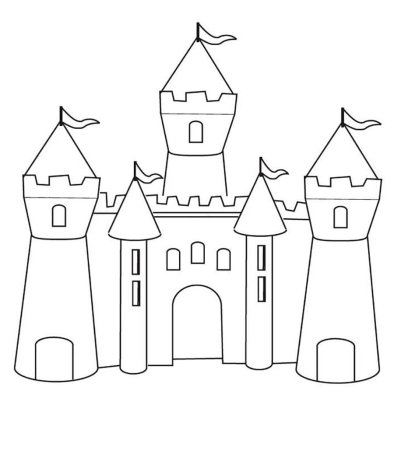 Раскраска замок
