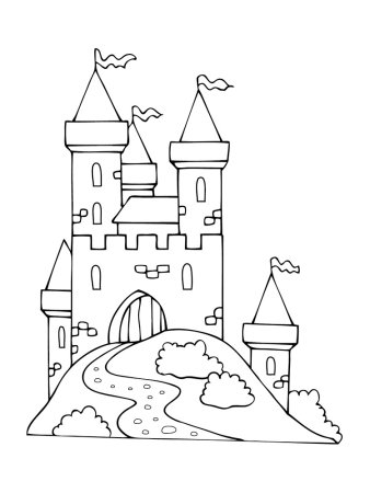 Раскраска замок
