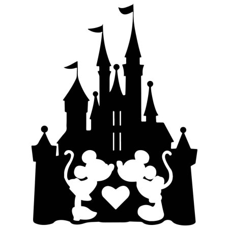 Disneyland замок Золушки контур