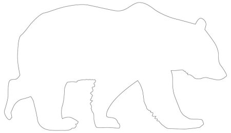 Трафарет белого медведя (46 фото)