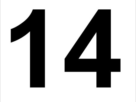 Цифра 14 трафарет
