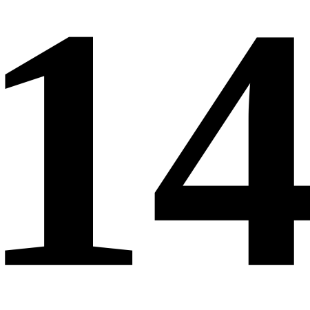 Трафарет цифры 14 (44 фото)