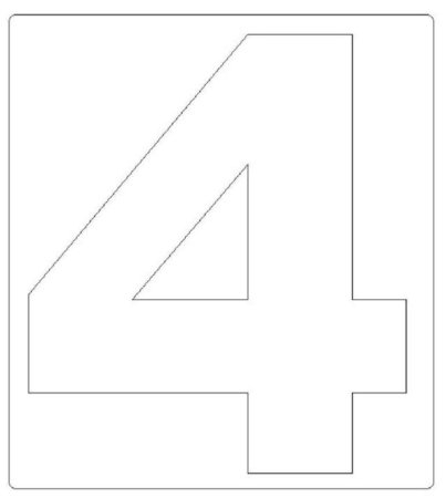 Цифра 13 печатная