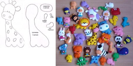 Игрушки из фетра выкройки