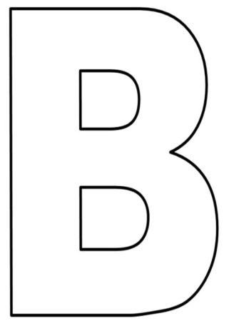 Буква b трафарет