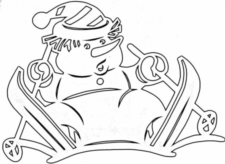 Снеговик раскраска