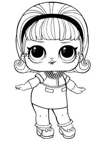 Кукла ЛОЛ raskraska