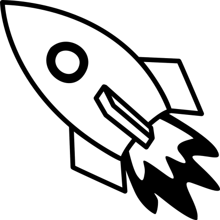 Трафарет ракеты для аппликации