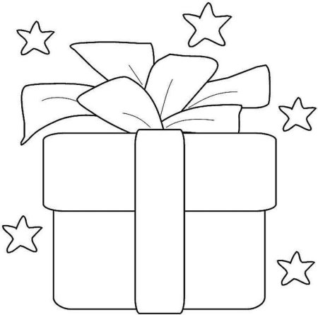 Подарок раскраска