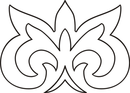 Казахский орнамент трафарет