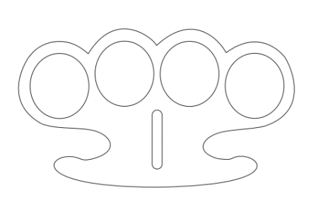 Кастет чертеж 1 к 1