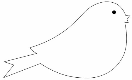 Трафарет птицы для рисования детям