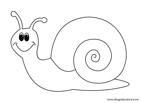 Раскраска улитка для детей 3-4 лет