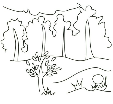 Трафарет природы для детей