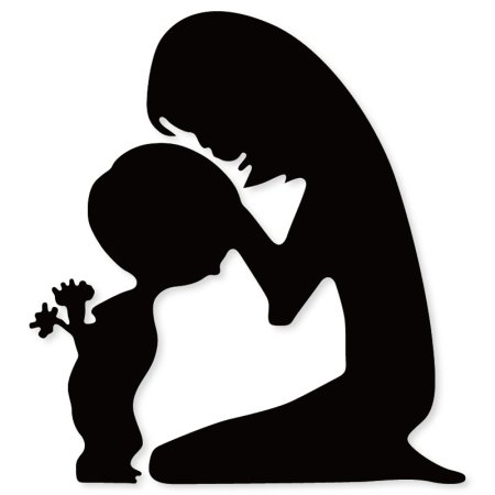 Трафарет мамы с ребенком для вырезания (47 фото)