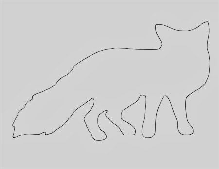 Трафарет лисы для рисования