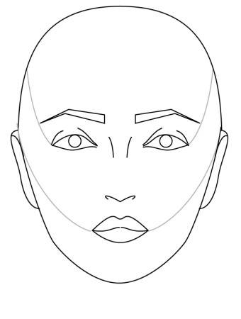 Face Chart для визажистов шаблон Mac