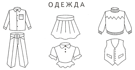 Одежда раскраска для детей