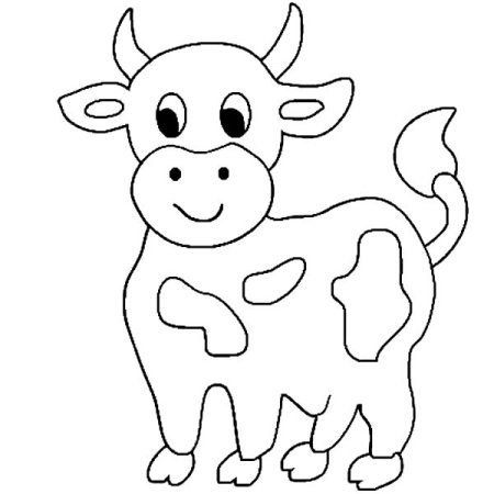 Корова контур