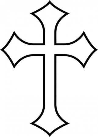 Крест трафарет