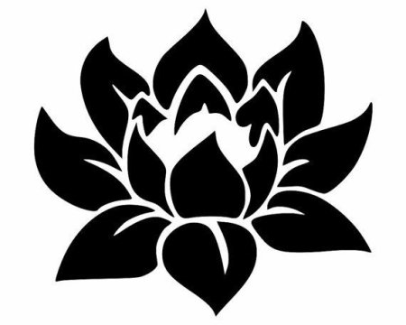Трафареты крупных цветов