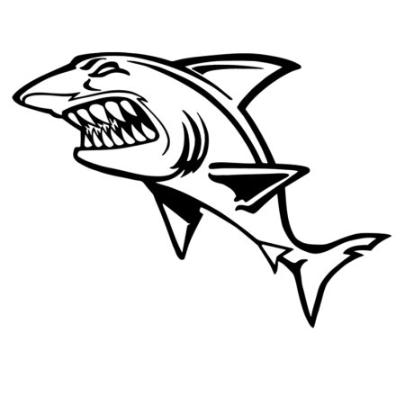 Shark трафарет
