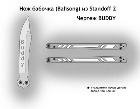 Ножи стандофф 2 чертёж