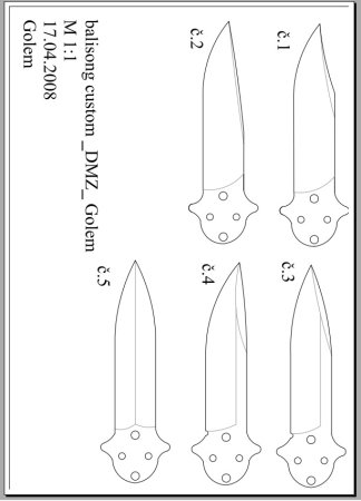 Balisong Knife чертеж