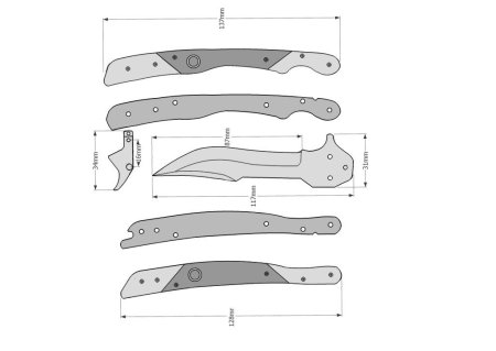 Нож бабочка чертеж DXF