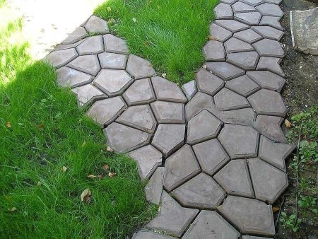 Трафарет для заливки садовых дорожек