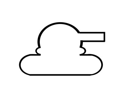 Трафарет танка для детей