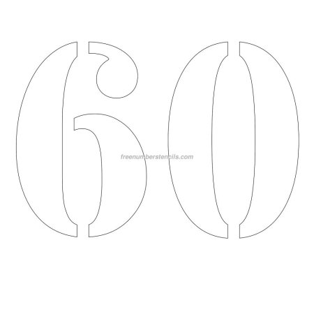 Трафарет цифры 30 для вырезания