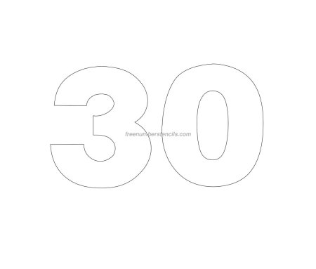 Трафаретные цифры 30