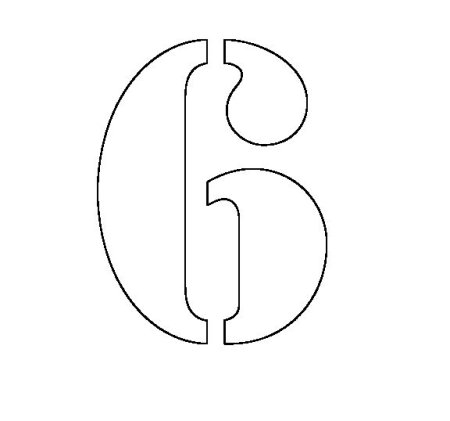 Цифра 30 трафарет