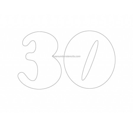 Цифра 30 трафарет для торта