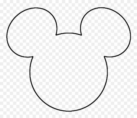 Контур Микки Мауса голова