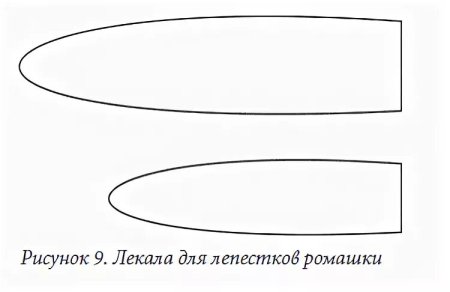Лекало лепестка ромашки