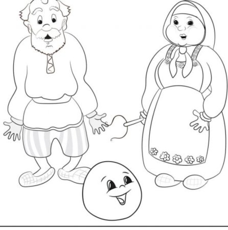Раскраска лиса из сказки Колобок для детей