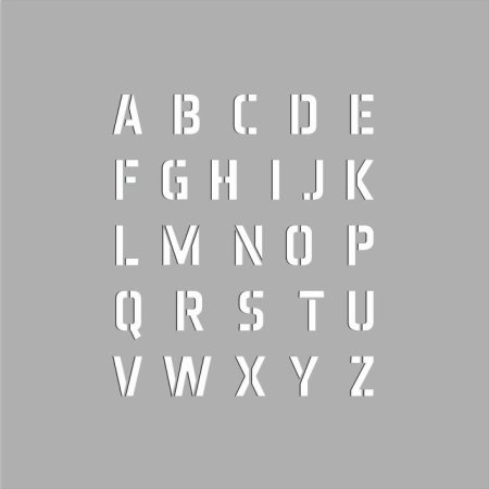 Трафарет английских букв