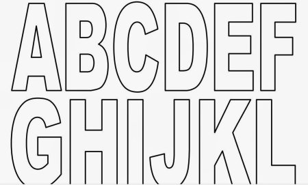 Трафарет английских букв для вырезания