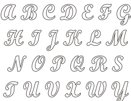 Латинский шрифт трафарет