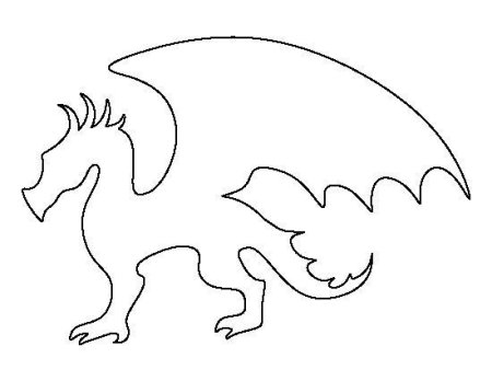 Трафарет дракона для вырезания (46 фото)
