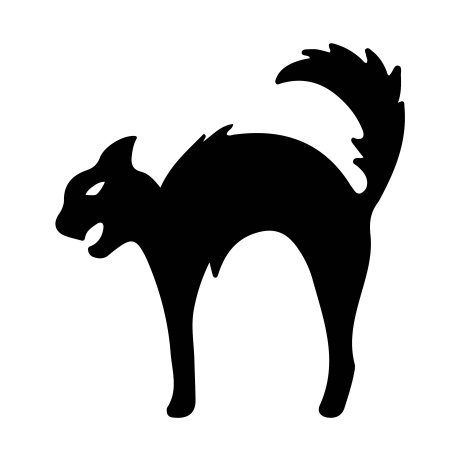 Силуэт кота на Хэллоуин