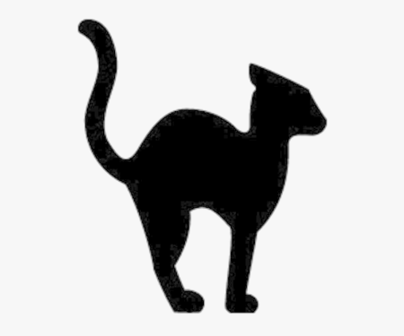 Трафарет кошек для Хэллоуина